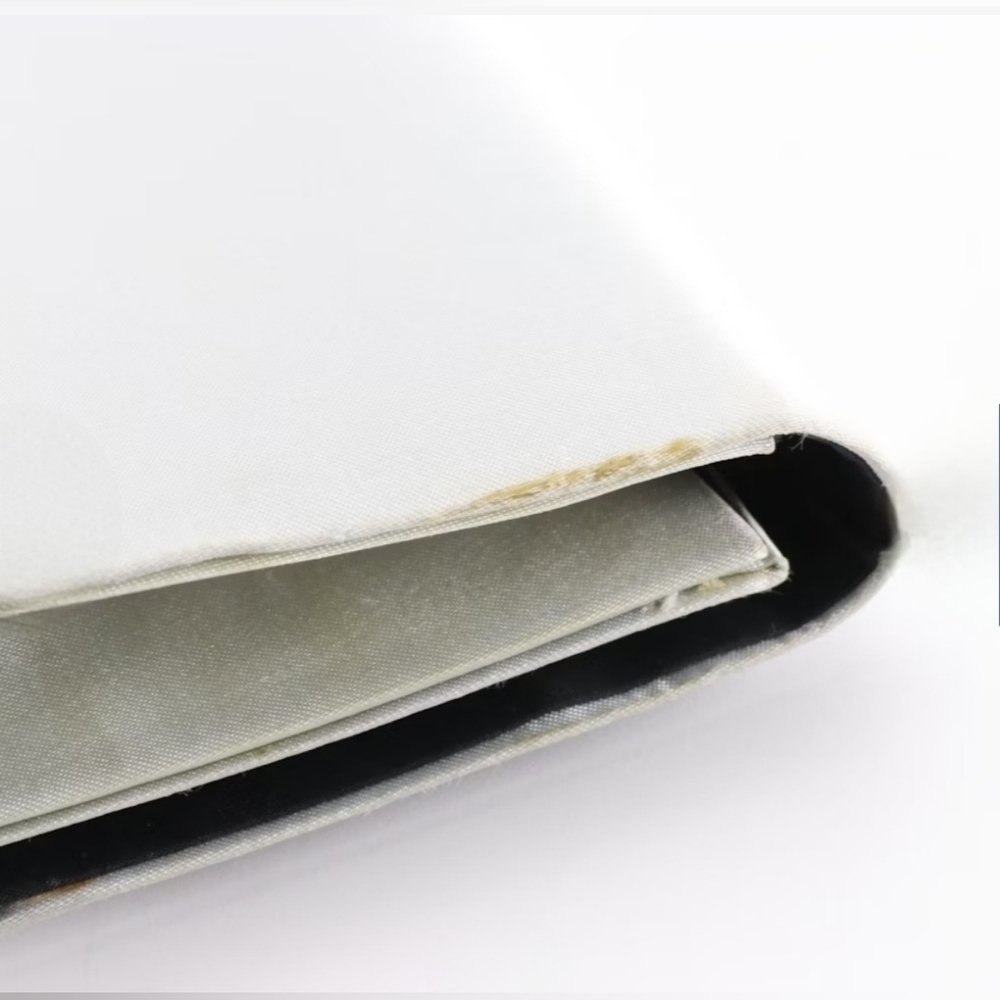 Maison Pourchet | Paris Convertible Vintage Evening Silk Clutch | Silver | - Picture 6 of 16